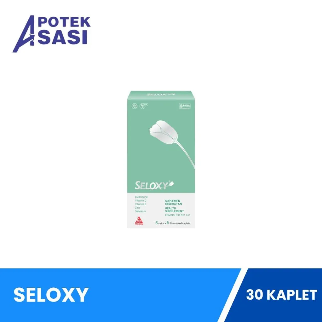 Seloxy Box Isi 30 Kaplet - Vitamin A, C, E, Zinc dan Selenium