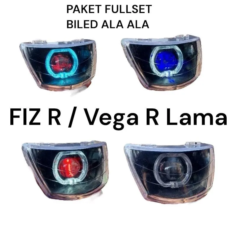 Paket Fullset Reflektor Depan Fiz R Pnp Vegar R Lama Full Set Biled Ala Ala 2,5 Inci Super Terang