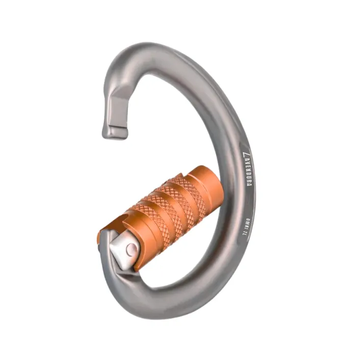LAVENDURA Omni Triactlock 20kN Carabiner Semi Circular Mailon Rapide Halfmoon Autolock Semi Circular Maiolon rapide carabiner screw lock semi circular delta oval quicklink quick link connector