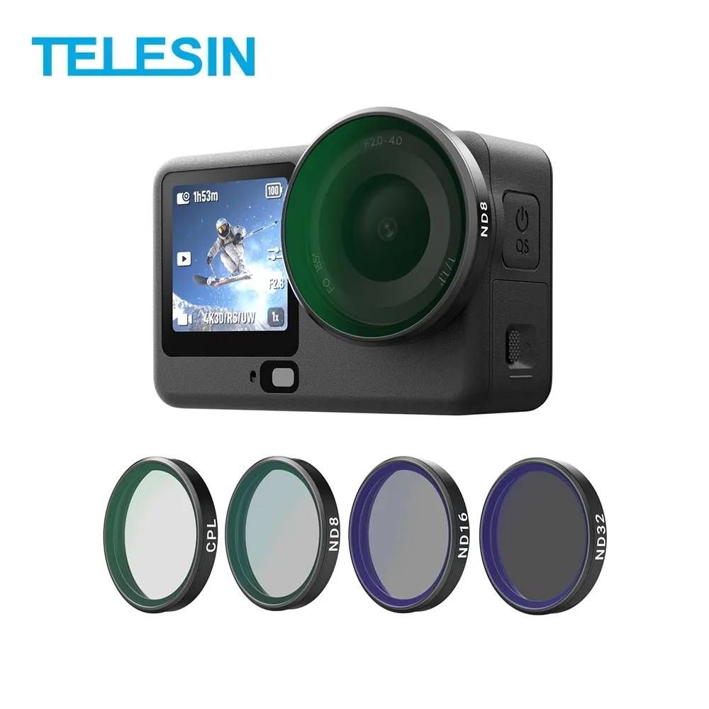 TELESIN CPL ND Set Quick Release Lens Filter for DJI OSMO Action 6 ND8 ND16 ND32 Camera Filters Kit