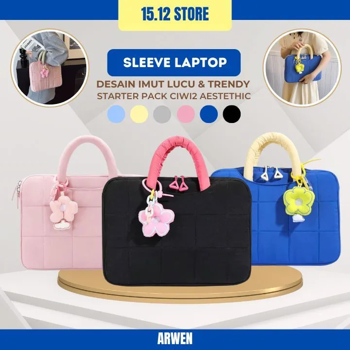 Tas Laptop Wanita Premium 14-16 inch Terbaru Premium Minimalis Astethic - 15.12 Store