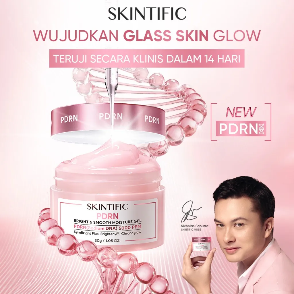[NEW LAUNCH]SKINTIFIC-PDRN Bright & Smooth Moisturizer – Brightening & Hydrating Cream Wajah untuk Semua Jenis Kulit termasuk Kulit Sensitif – Repair Skin Barrier & Smooth Texture – Glass Skin Day & Night Cream dengan 5000 PPM PDRN untuk Kulit Kusam