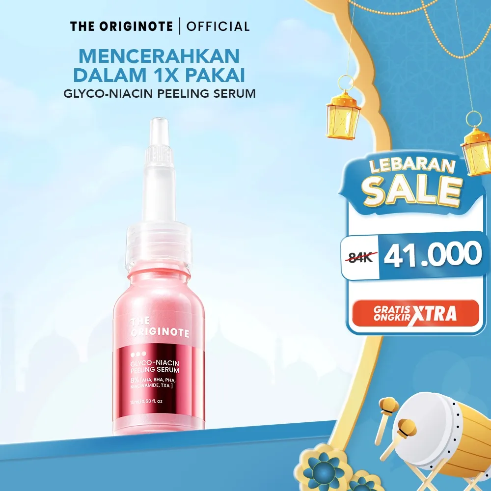 The Originote Glyco-Niacin Peeling Serum - Mencerahkan, Mengangkat Sel Kulit Mati, Memudarkan Noda Hitam | Eksfoliasi Lembut dengan AHA, BHA, PHA, Niacinamide, TXA