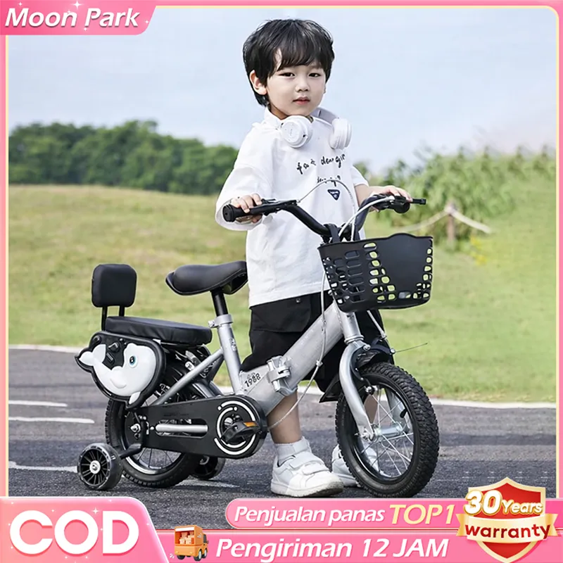 Sepeda Anak Laki Laki Sepeda Lipat BMX2-12Tahun Ringan Roda Bantu Ban Karet Aman Sepeda Anak 2 Tahun