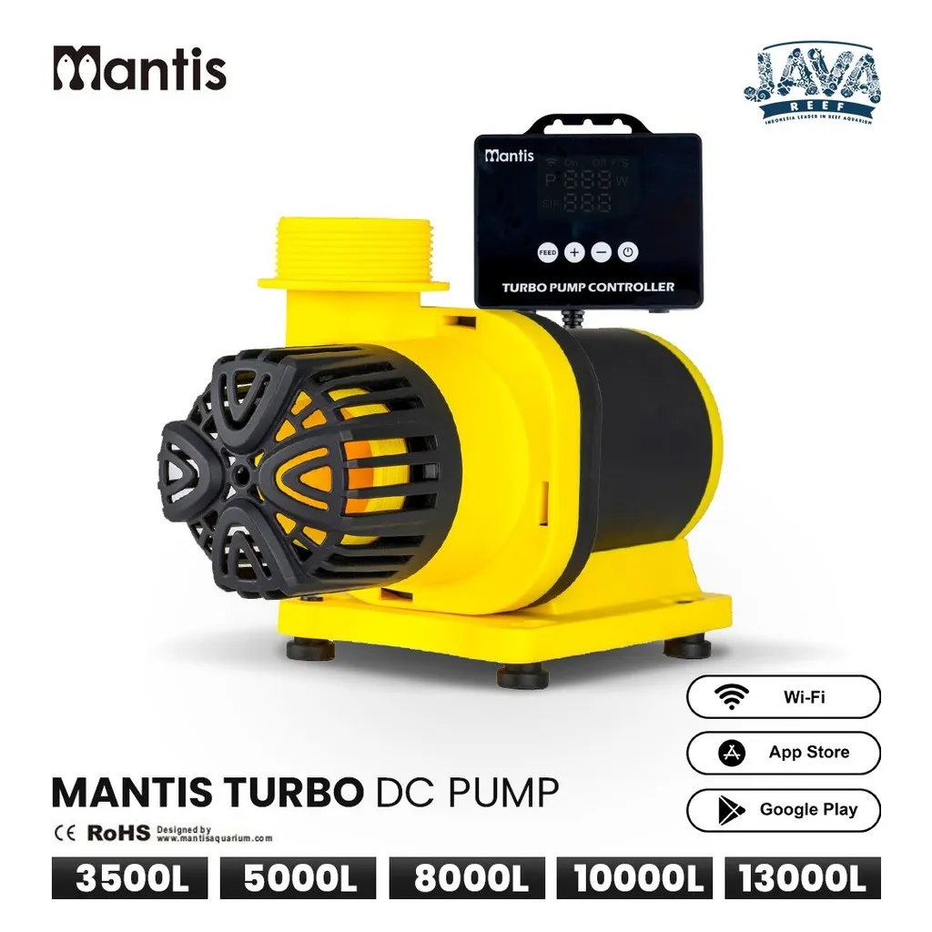 Mantis Turbo Integrated DC Pump Pompa Akuarium Kolam WiFi/Bluetooth Control