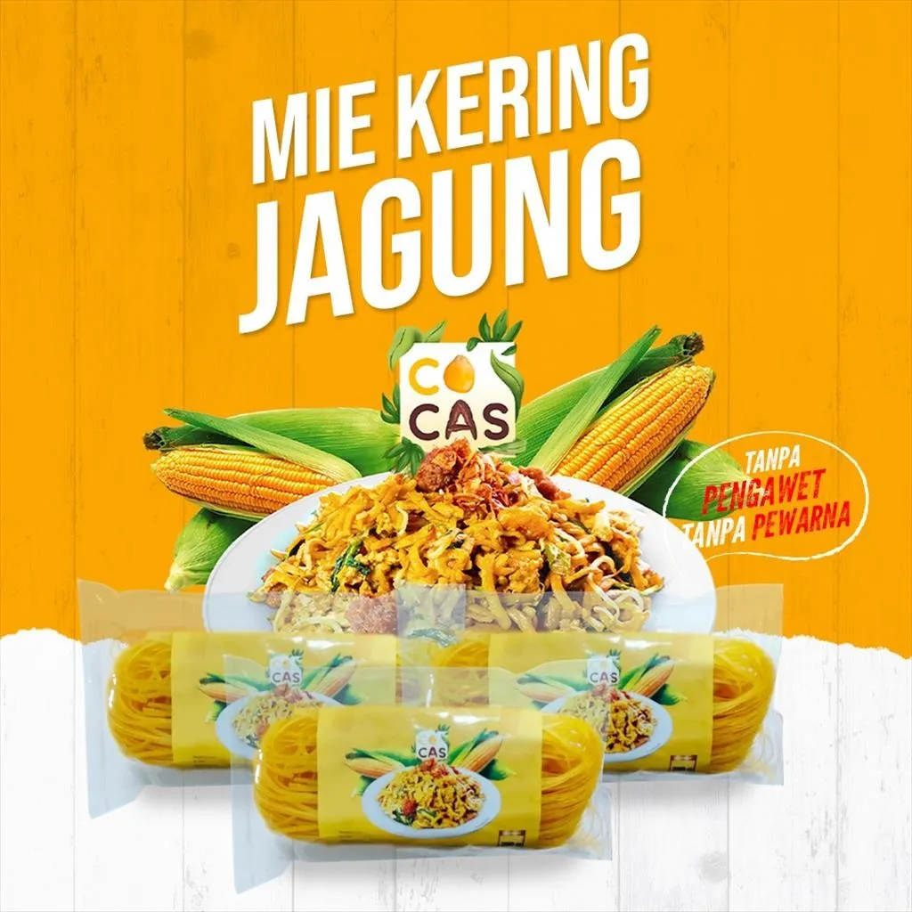 Mie Kering Jagung ( Bebas Gluten & Telur ) 200g - COCAS