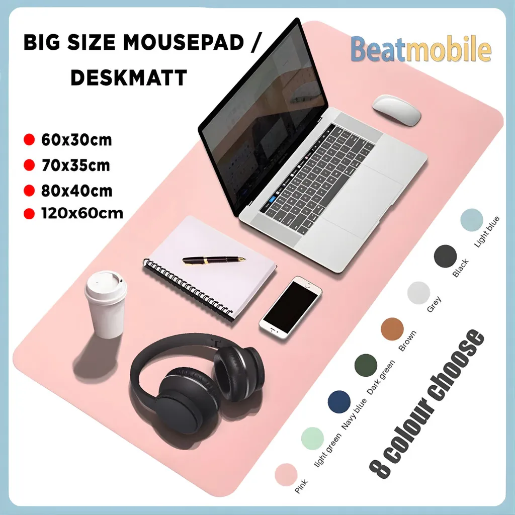Macaron Mousepad Big Size Deskmat For Computer Alas Meja Mouspad Komputer - PU Waterproof Mousepad