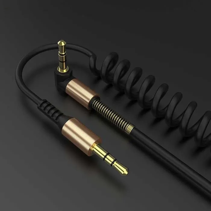 Kabel Audio AUX 3.5mm Spring L Jack 1.5m Gold Plated Male To Male Per