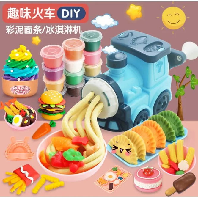 [semuajual] Mainan Anak Kereta Api Plastisin Cetakan Kue Mie Dan Mainan Lain/Clay Playing Train