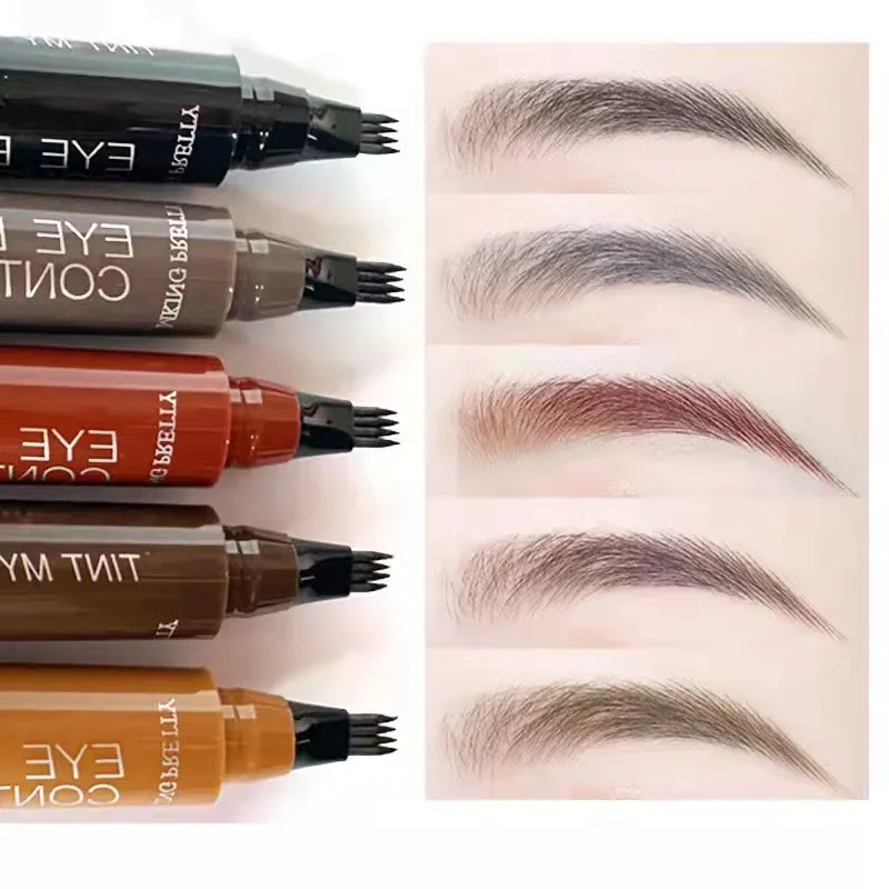 (COD) ready Anti Air Dan Tahan Lama Pensil Alis Tint My 4 Tip Waterproof Eyebrow Cetar