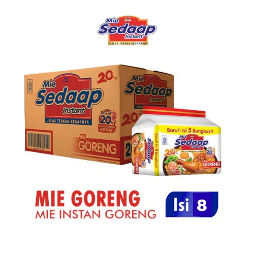 Sedaap Mie Instan Goreng Isi 5 Bag 90 gr Carton (8 pcs)