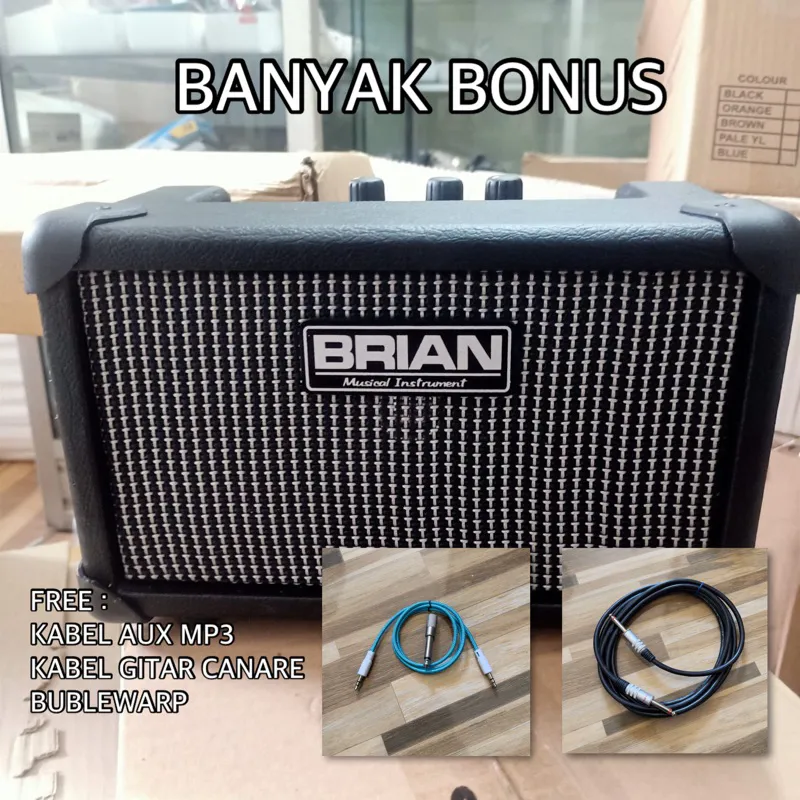 Ampli Gitar 4inc Original - Ampli Gitar 4inc Distorsi - Ampli Gitar Mini Untuk Elektrik dan Akustik