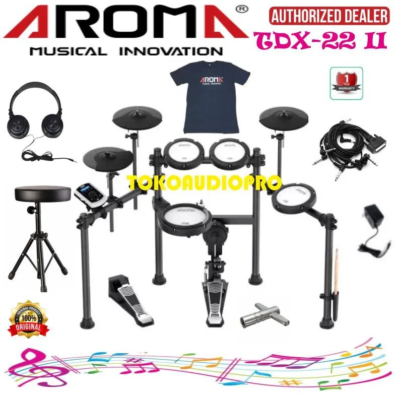 Drum Elektrik Aroma TDX22 II Mesh Kit Digital Drum Elektrik Paket TDX-22 II Drum Elektrik