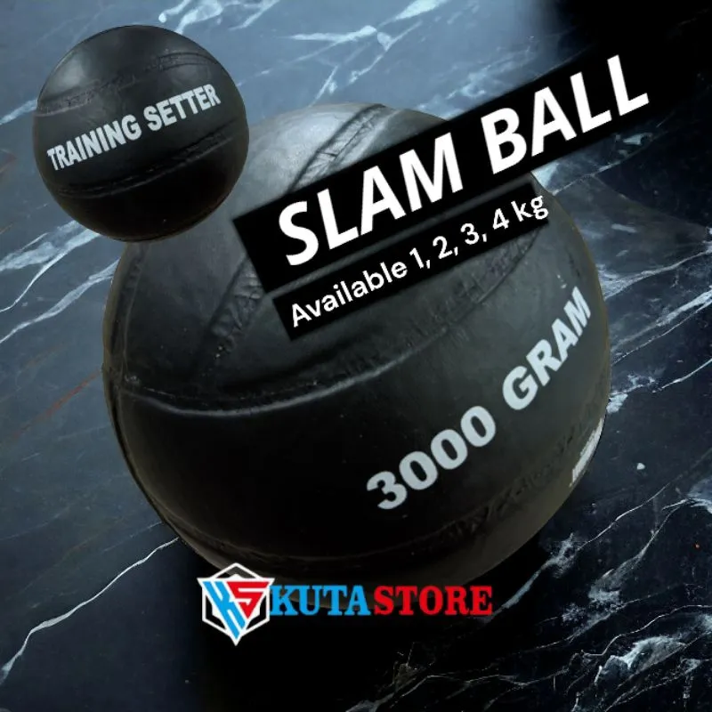 TRAINING SETTER 1KG, 2KG, 3KG, 4KG Slam Ball - Medicine Ball - Bola Gym - Fitnes