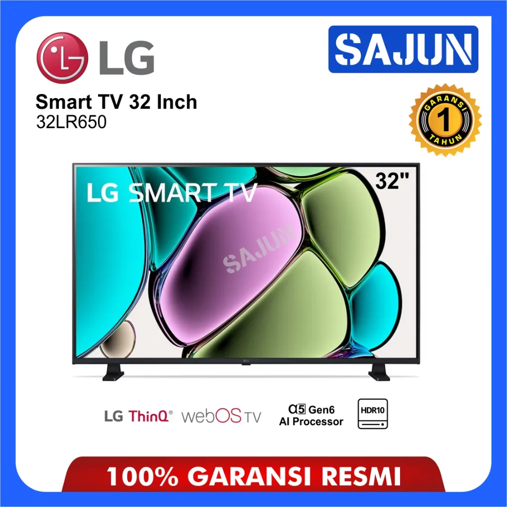 [FREE PACKING KAYU] LG Smart TV 32 Inch 32LR650 / 32LR650BPSA HD α5 AI Processor Gen6