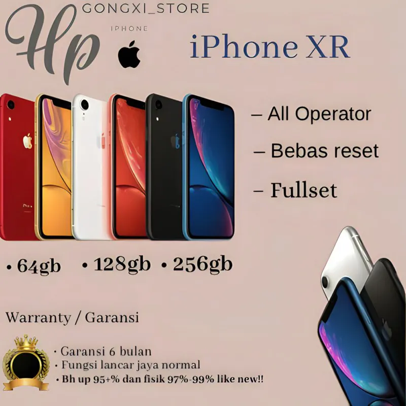 iPHONE XR 64GB/128GB/256GB FULLSET NO MULUS SECOND ORIGINAL 100% GOOD CONDITIONS