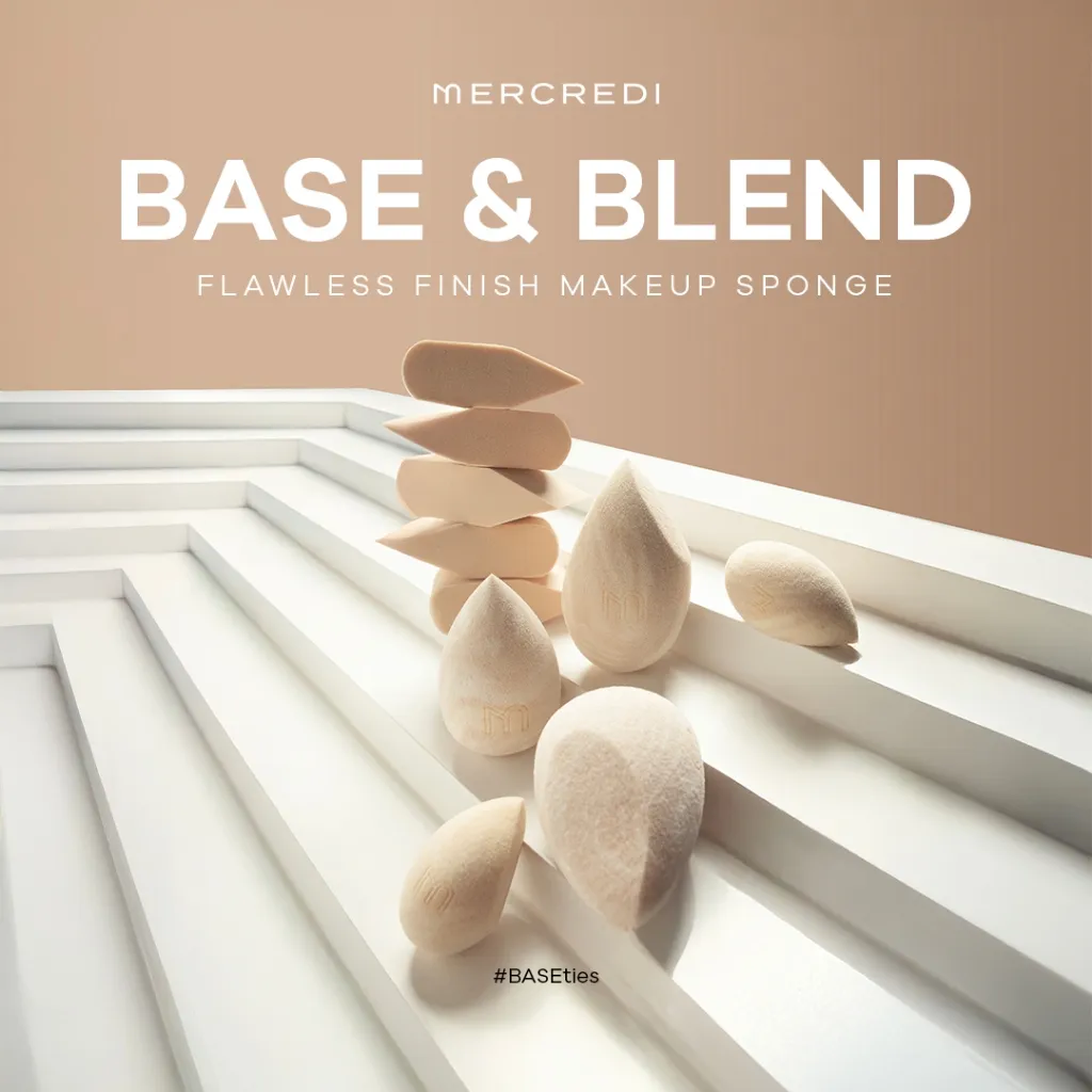 MERCREDI - Base & Blend Flawless Finish Makeup Sponge (Beauty Sponge)