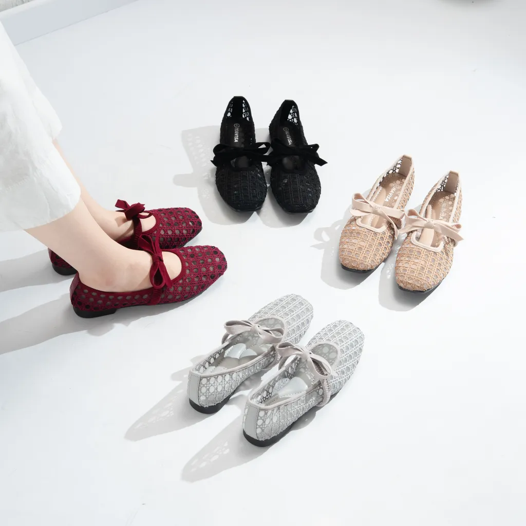 Camellia Sepatu Flat Shoes Pita Transparan Navisa Basic Collection