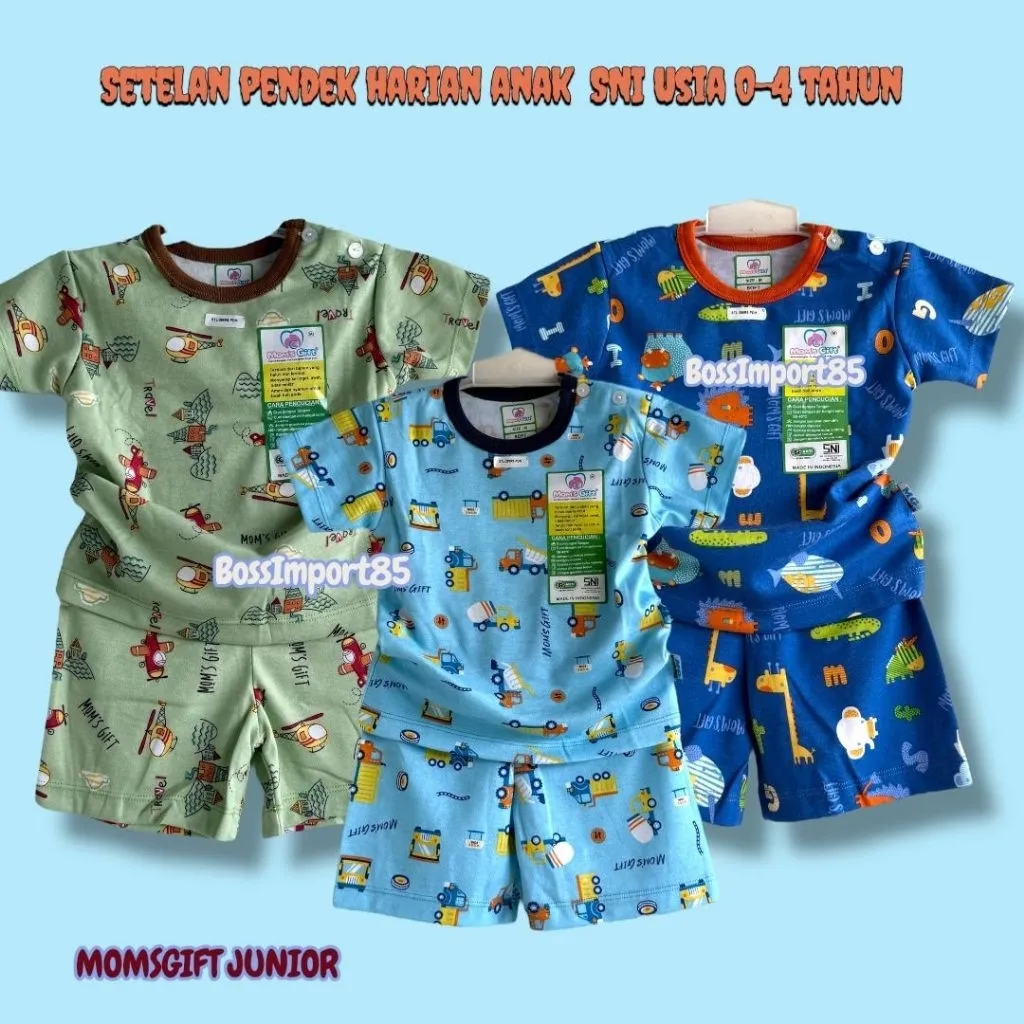 3stel_STELAN PENDEK BALITA_MOMS GIFT JUNIOR_VELVET MIRROR_SETELAN PIYAMA ANAK UNISEX_STELAN TANGAN PENDEK ANAK UNISEX_MOTIF TERBARU_STELAN PENDEK ANAK LAKI-LAKI_SETELAN ANAK PEREMPUAN_KANCING PUNDAK_SNI_TERLARIS_VIRAL_TERJANGKAU_ADEM_LEMBUT_NYAMAN_AMAN