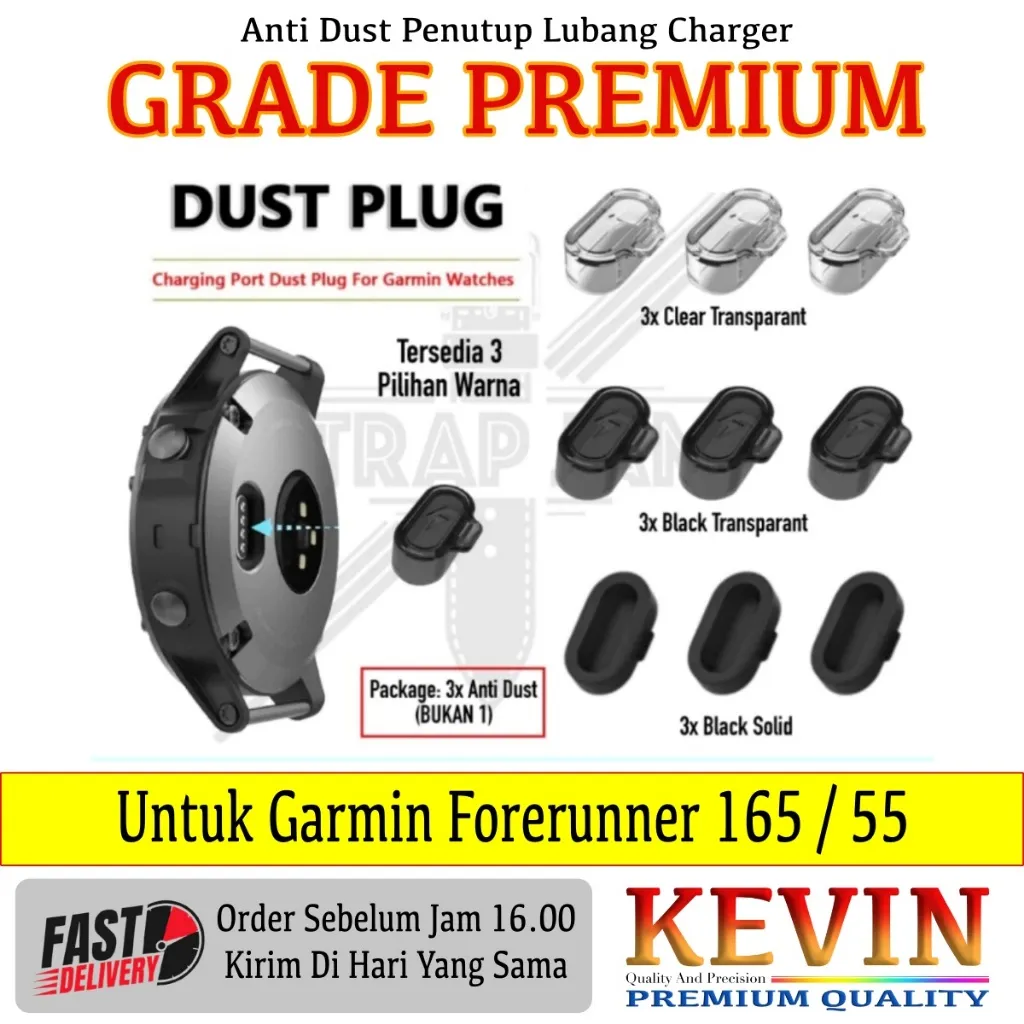 Anti Dust Plug Garmin Forerunner 165 55 - Penutup Lubang Charge Charging Anti Debu