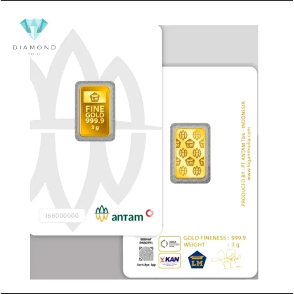logam mulia Logam Mulia Antam 3 Kemasan Press Terbaru Bersetifikat-Diamond Jewelry-1LM2LSNEWANTAM Antam 3Gr / Diamond Jewelry/ certiye