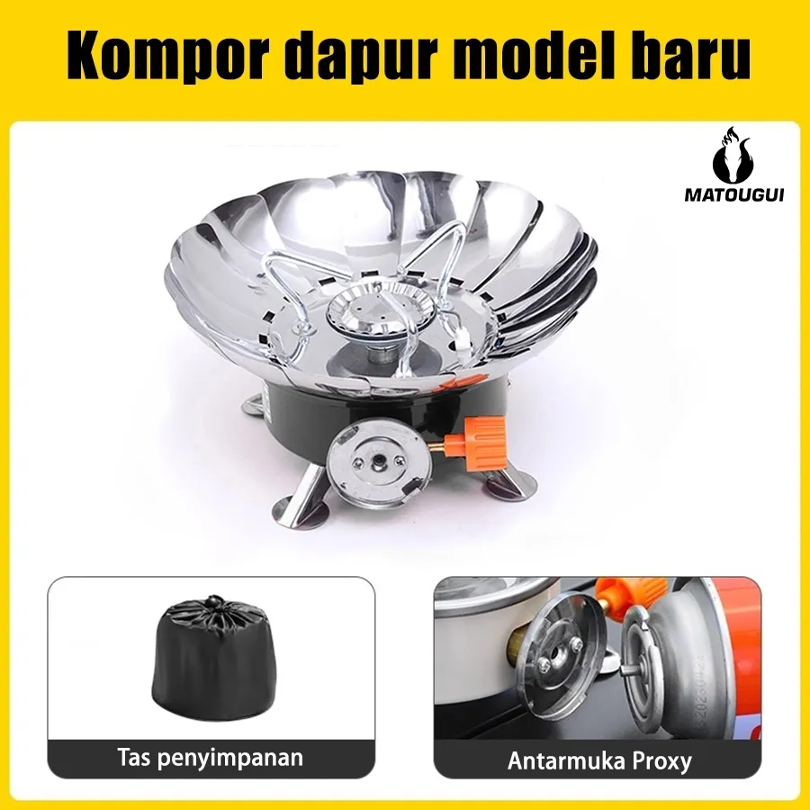 MATOUGUUI Kompor camping outdoor terbaru berdaya 12500W dengan selang