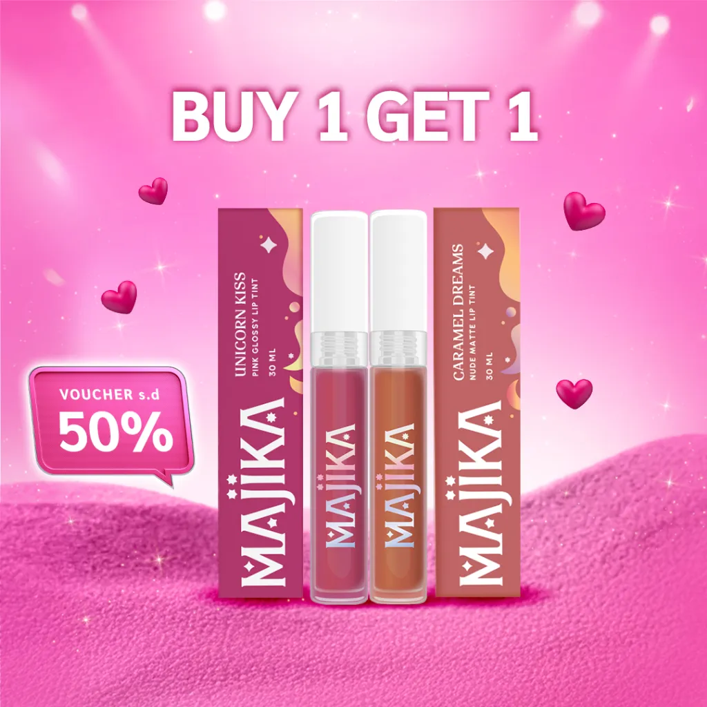 B1G1 Majika Lip Tint Unicorn Kiss FREE Lip Tint Caramel Dreams