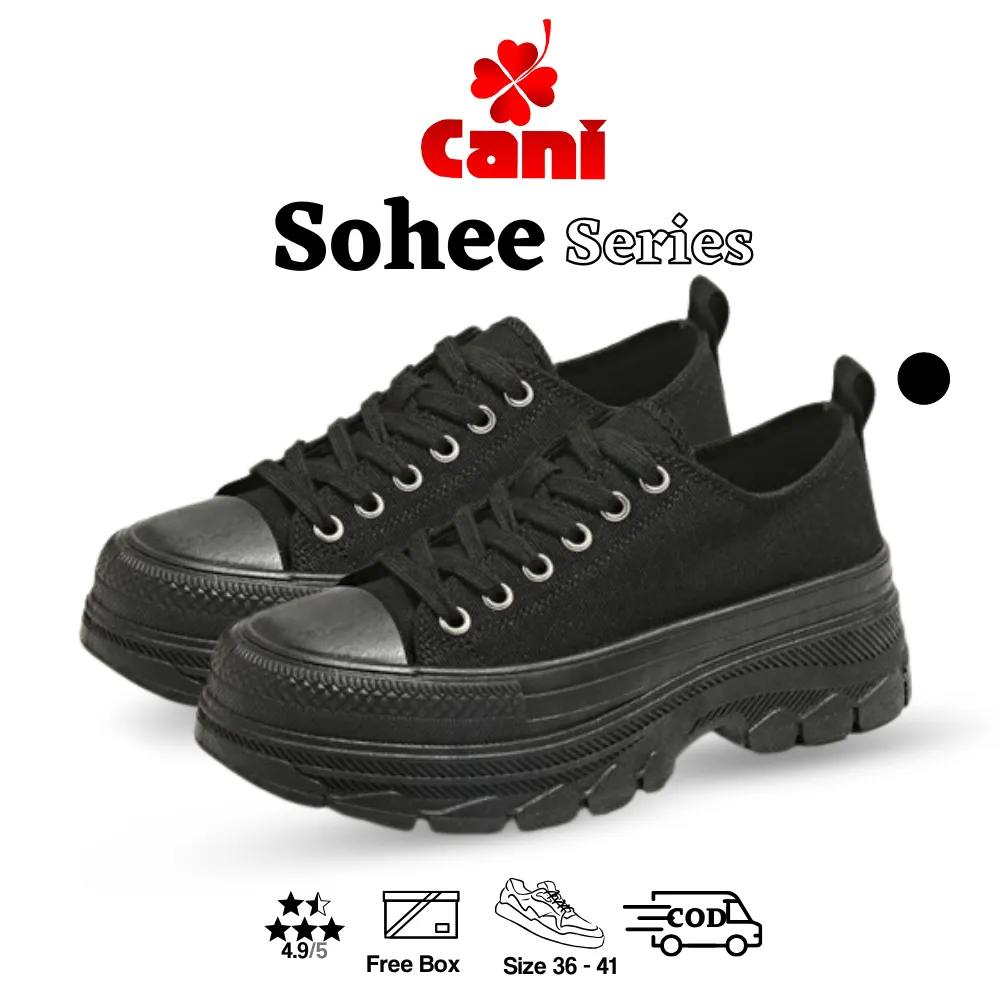 Cani "Free Box" (Size 36 - 41) Sohee Sepatu Kanvas Wanita Korean Fashion Sepatu Sekolah Wanita 9244