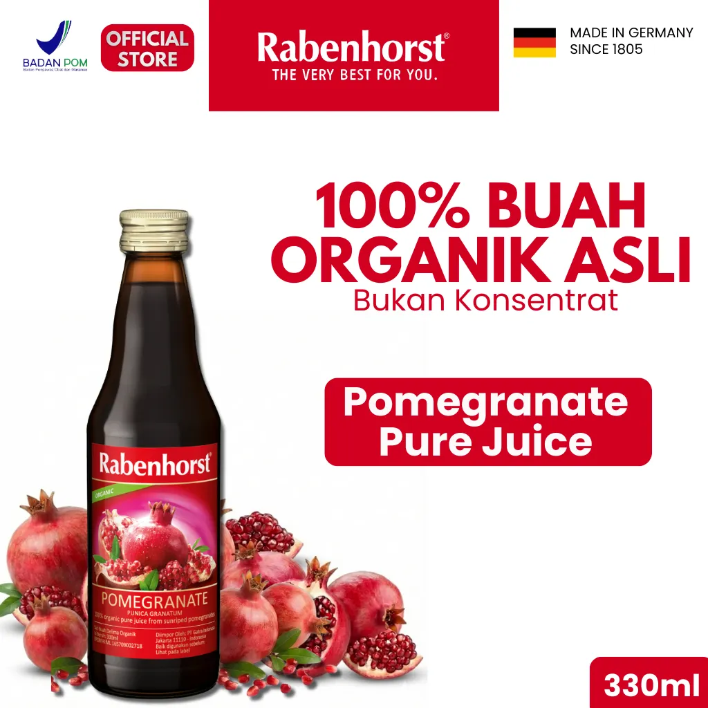 Rabenhorst Organic Pomegranate Pure Juice 330ml