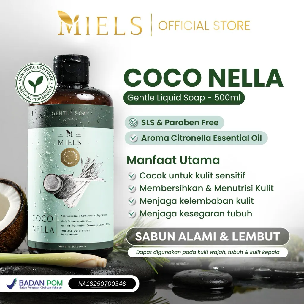 Miels - Coco Nella gentle soap series 500 ml - face & body liquid soap