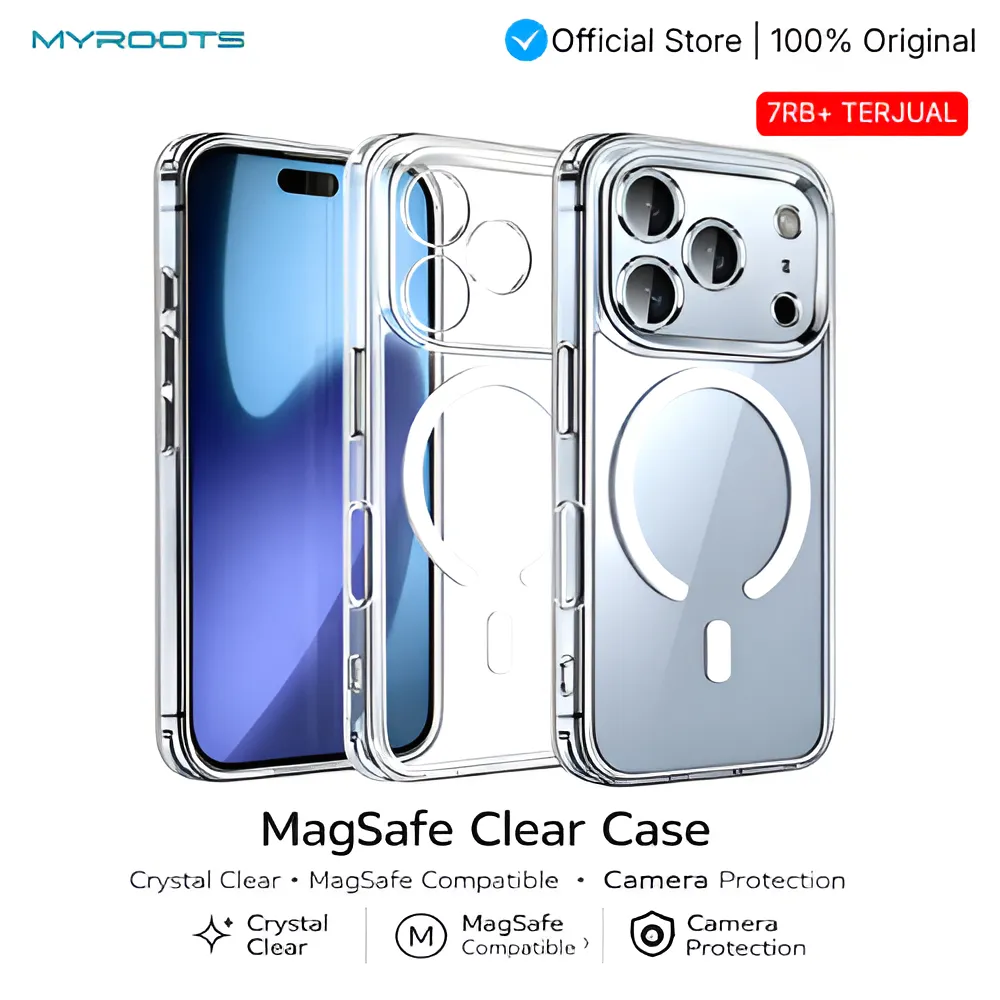 Myroots Case Casing Magsafe For Iphone 17 16E 16 15 14 13 12 11 Pro Max Mini Plus+ Air XR XS X Max Camera Protection Clear