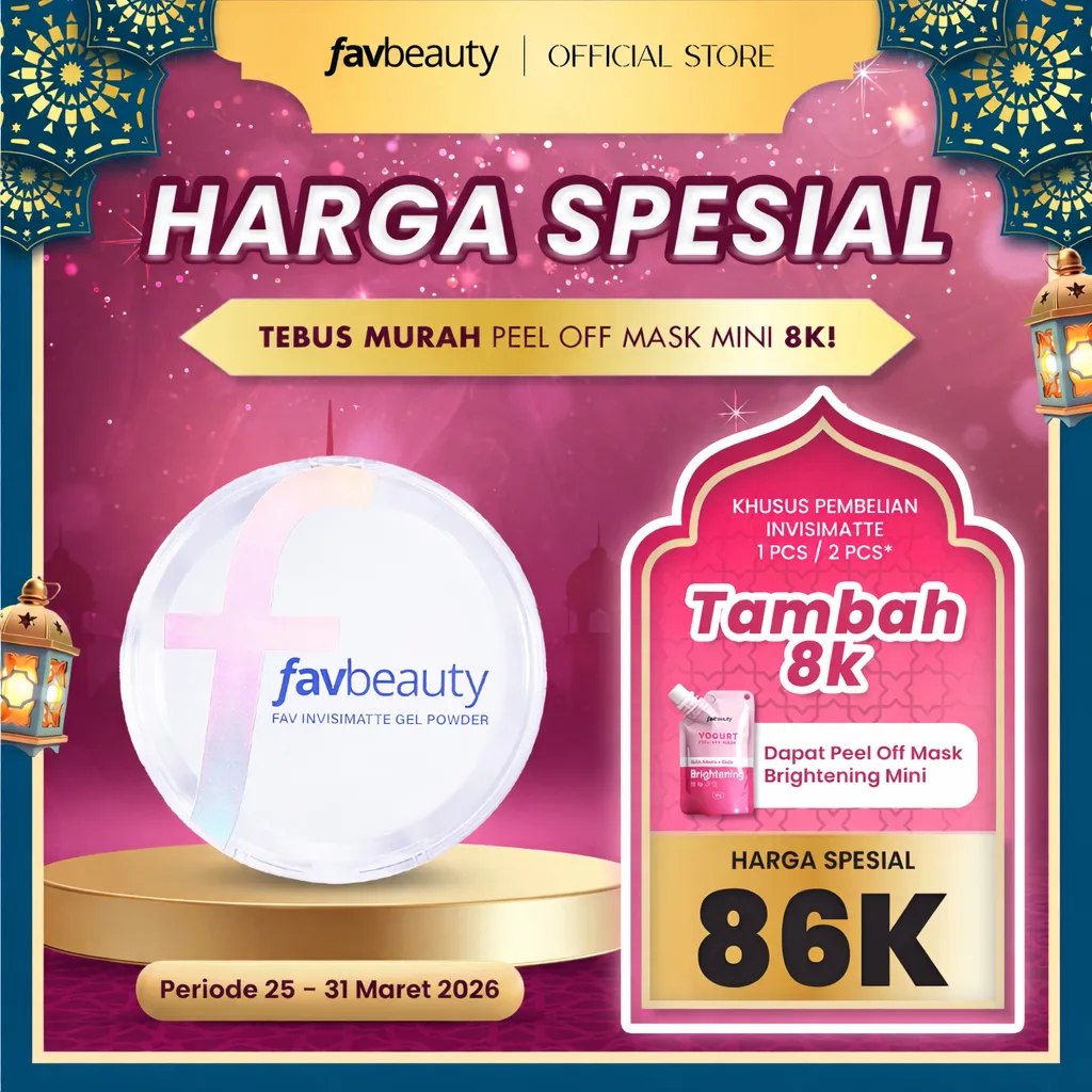 [PRODUK VIRAL] Fav Beauty Invisimatte Gel Powder | Oil Control Matte Finish Invisible Powder Make up Settting Loose Powder Balm Makeup Lock Tahan Lama