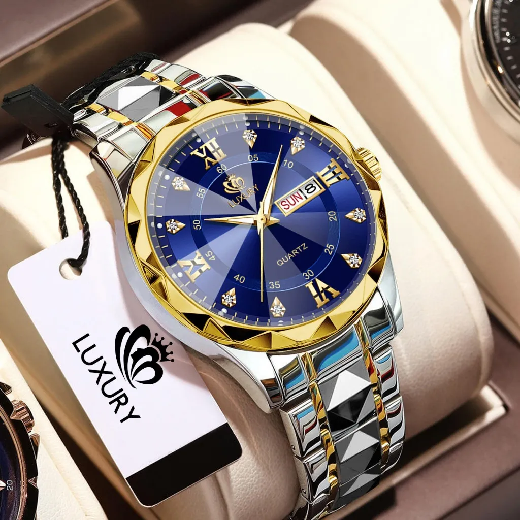 HARGA TERBAIK Jam Tangan Pria LUXURY JP44 Terbaru 2025 Anti Air Original Luxury Stainless Steel Murah Stainless Steel Casual  Luminous Fashion Analog Stainless Steel Watch Men