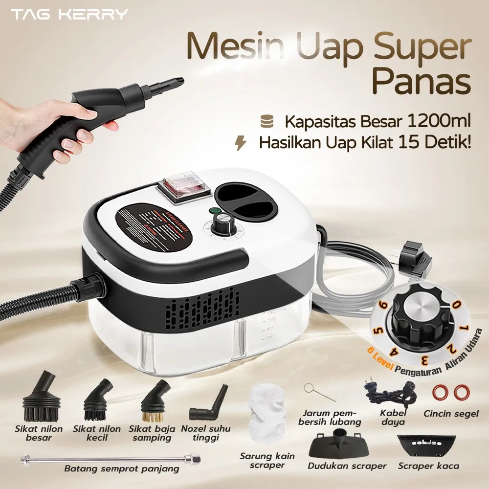 Pressure Washers Multi Function 3.0BAR - Pembersih Uap 150°C! Bunuh Tungau & Kuman di Sofa,Mobil/Mesin Steamer Uap Multi Function/Alat Cuci Motor Mobil Mesin Mini Portable semprotan cuci motor alat pencuci jet cleaner