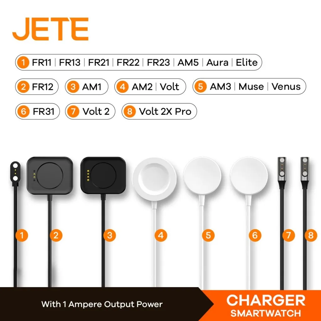 JETE Magnetic Charger Smartwatch Wireless Original