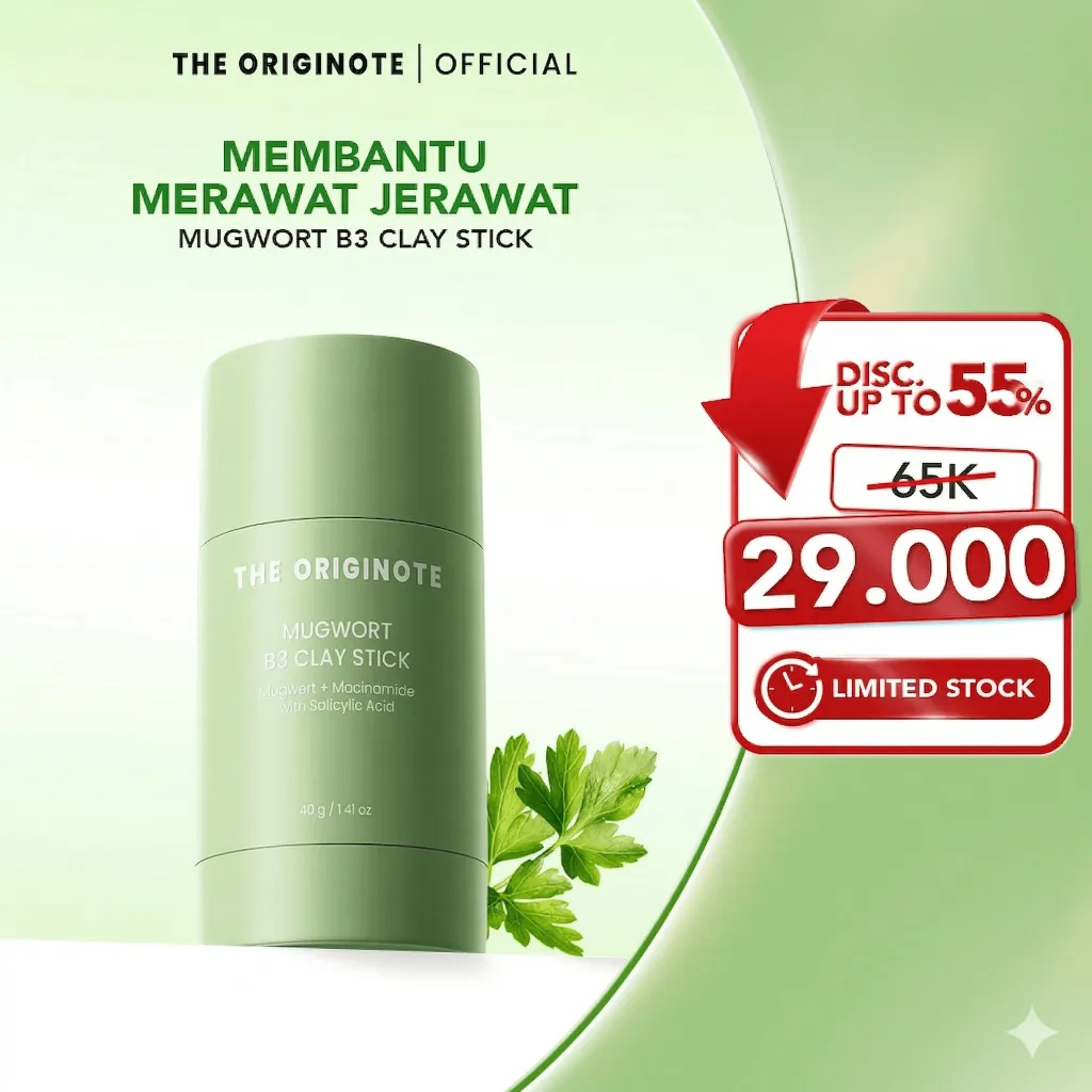[SPECIAL PRICE] The Originote Mugwort B3 Clay Stick Mask - Masker Wajah Mugwort Acne Menenangkan Wajah Acne Treatment Acne Patch Acne Removal Menghilangkan Jerawat Eksfoliasi Wajah dengan Niacinamide