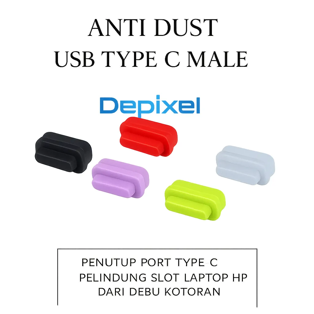 Anti Dust Plug Cover USB Type C - Pelindung Port untuk Laptop & Smartphone dari Debu dan Kotoran