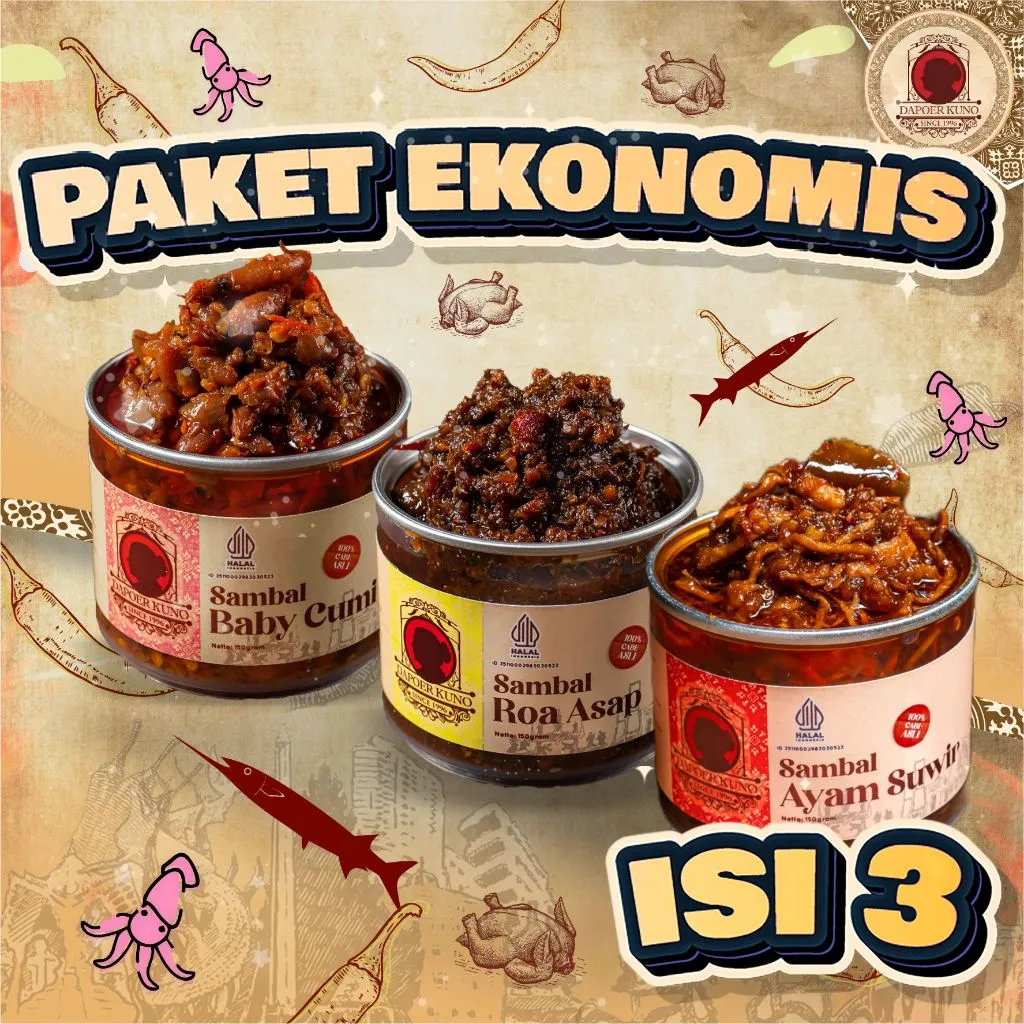 Dapoer Kuno - Paket Sambal Ekonomis Isi 3