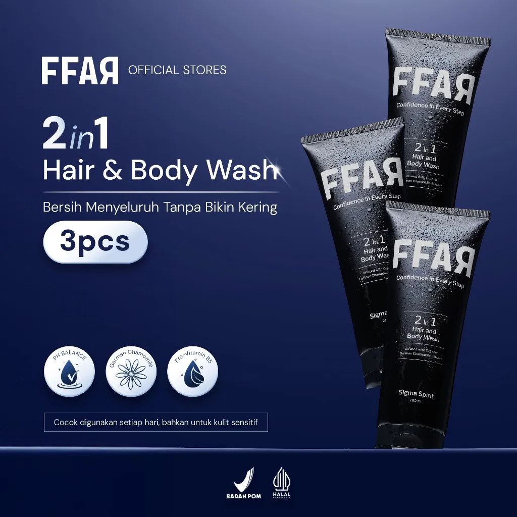 FFAR Triple Pack - Sigma Spirit 2in1 Hair & Body Wash | 200 ML