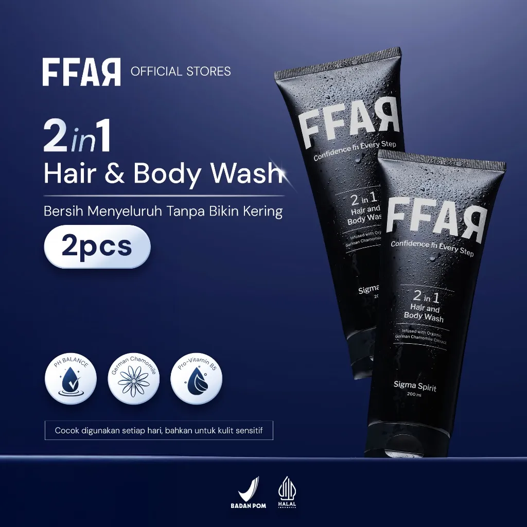 FFAR Twinpack Sigma Spirit 2in1 Hair & Body Wash | 200 ML
