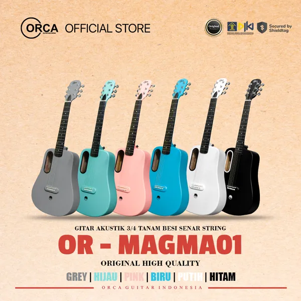 ORCA Gitar Akustik 3/4 OR - MAGMA01 Tanam Besi Senar String Guitar