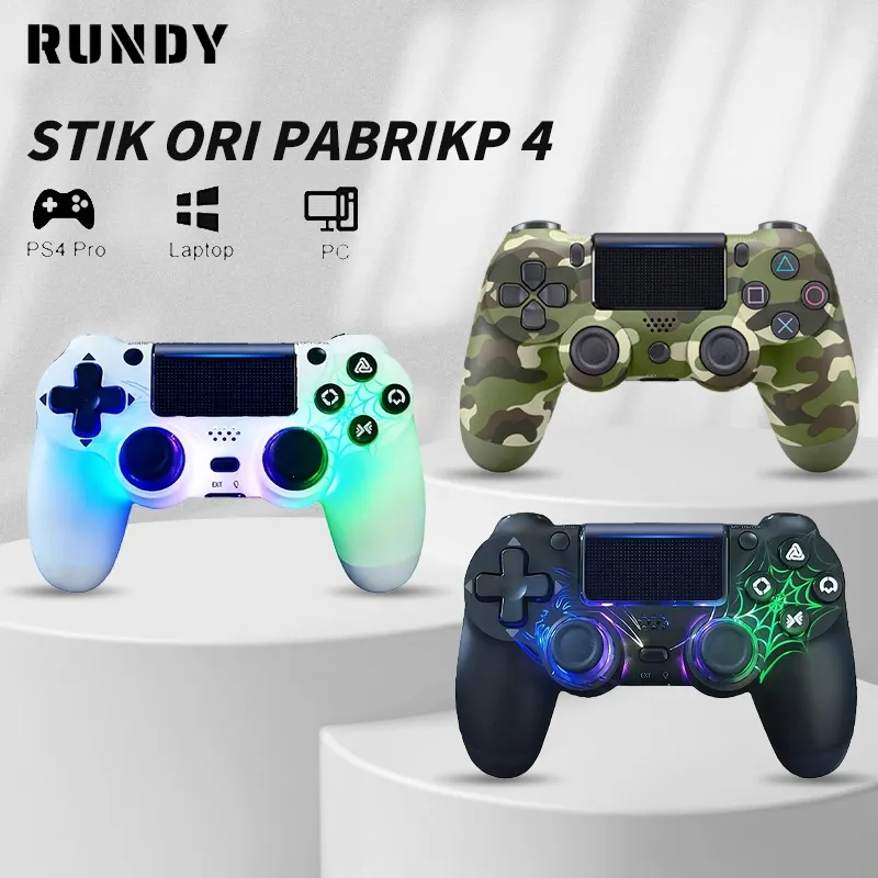 RUNDY Stik Controller LED Bar New untuk P4 Pro Laptop PC dengan Kotak Garansi Kualitas Terjamin Joystick Gamepad