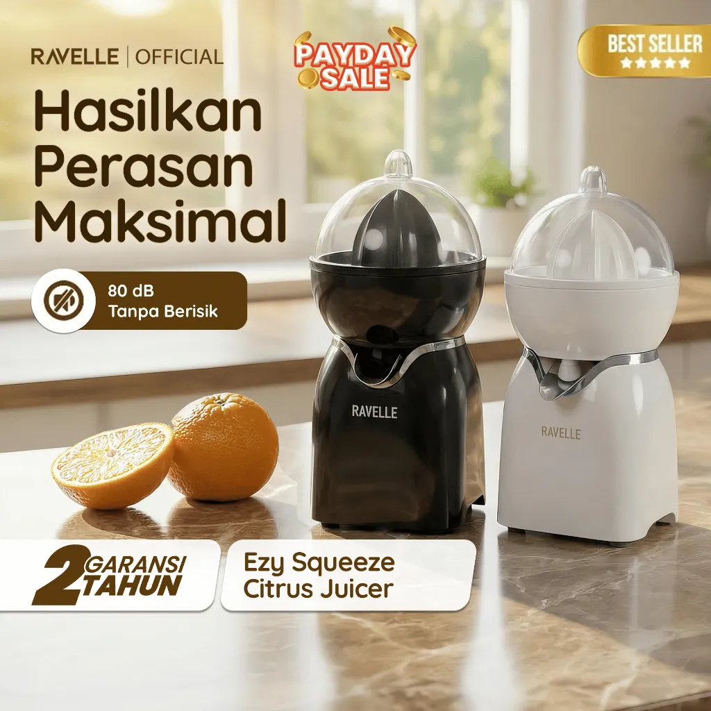 Ravelle  Ezy Squeeze - Citrus Juicer Pemeras Jeruk Lemon Electric