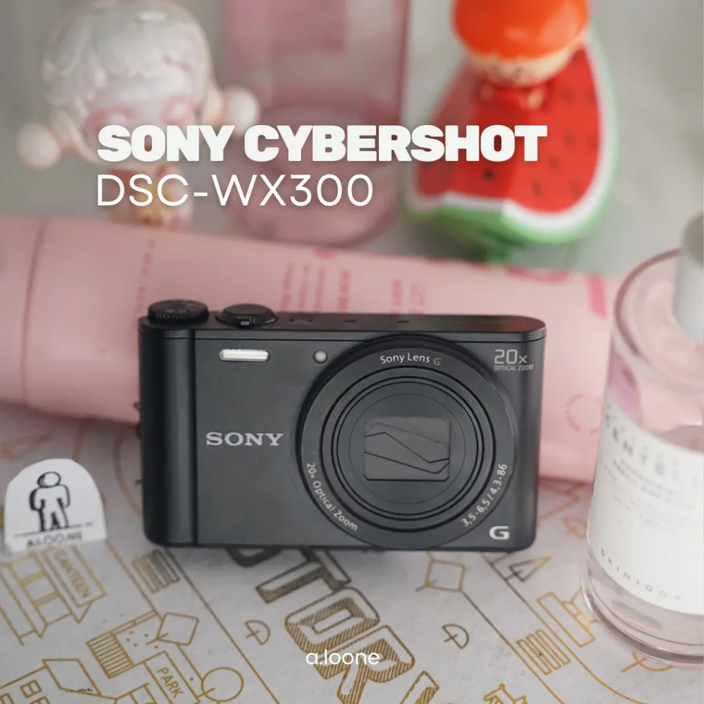 SONY CYBER-SHOT DSC-WX300 HITAM DIGICAM — KAMERA POCKET SLIM PREMIUM