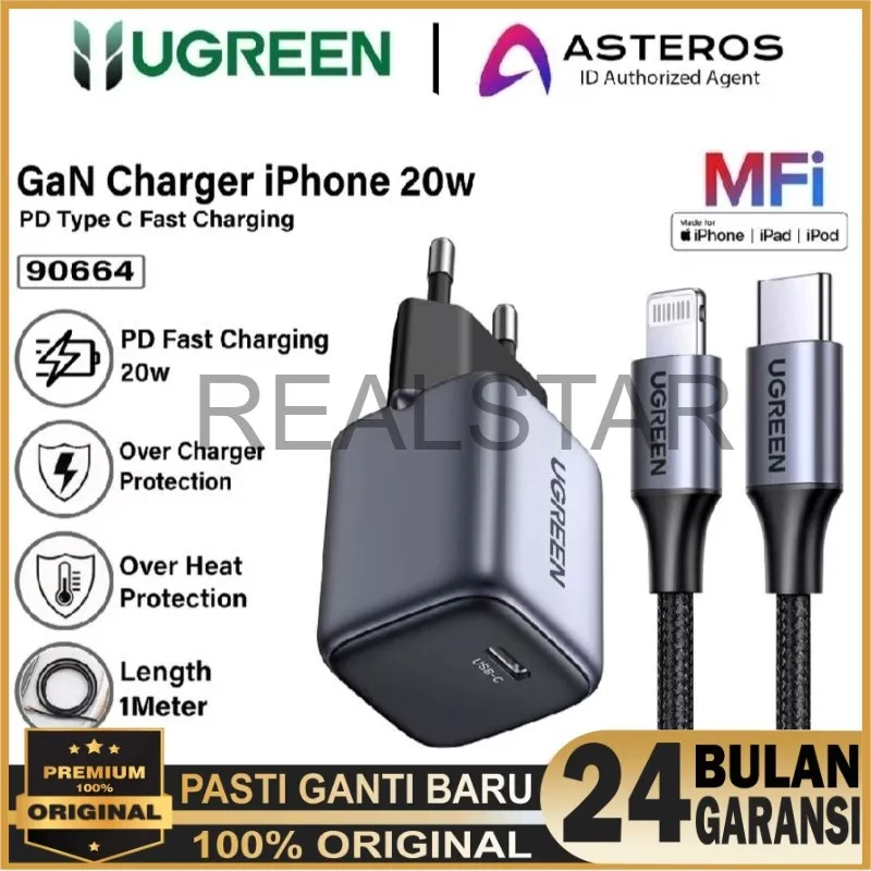 Ugreen GaN Charger 20W 30W 35W 45W Nexode USB C for Iphone and Android Fast Charging