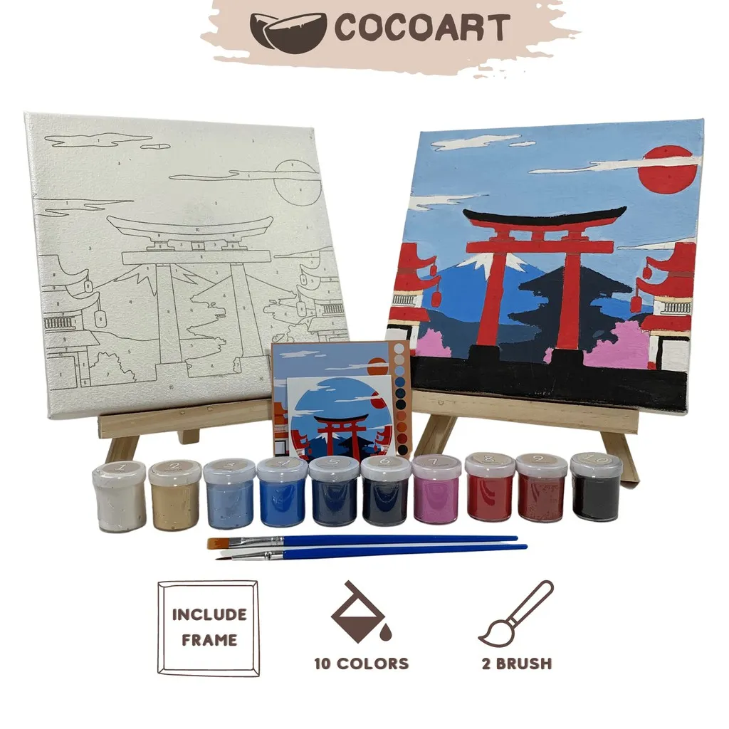 Paint By Number Kit [ Japan ] - Cocoart.id I Kanvas 20 x 20 cm
