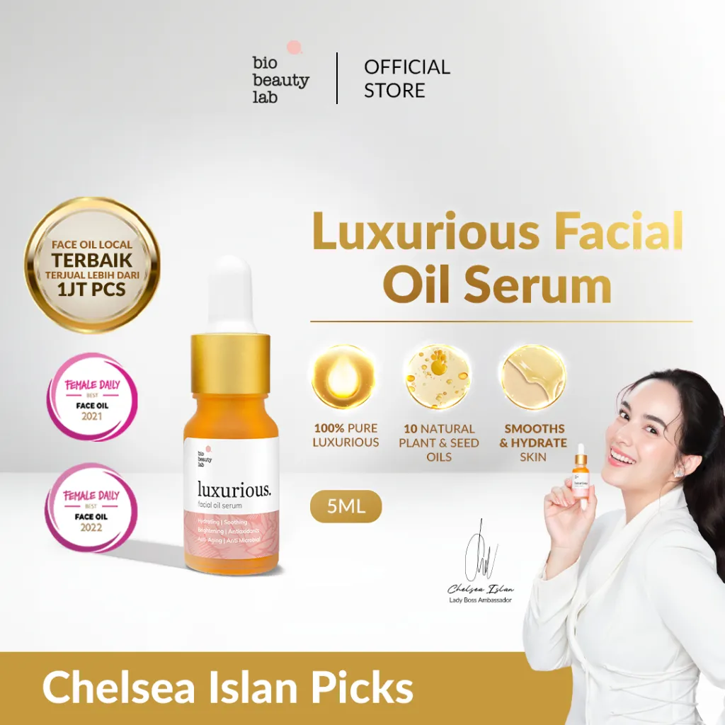Bio Beauty Lab Luxurious Facial Oil Serum 5ml | Oil Serum Melembabkan Wajah Menghidrasi Kulit Menutrisi Kulit Memperbaiki Skin Barrier