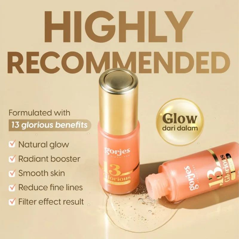 KOErx | Gorjes Glorious 13 - Glowing Serum - Face Light Oil 15 mL - Skin Booster, Kulit Kusam, Anti Aging, Kulit Berminyak, Brightening Face Oil, Serum Oil, Face Oil, Acne Oil