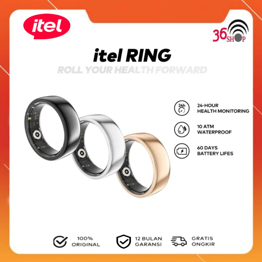 Itel Ring Smart 24h Real Time Monitoring Hearth Rate Blood Oxygen Testing | Sleep Monitoring | Motion Monitoring | 10ATM Waterproof