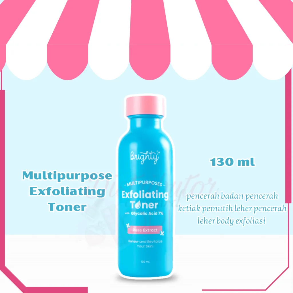 Brighty Multipurpose Exfoliating Toner 130ml BRIGHTY brighty toner ketiak | bpom